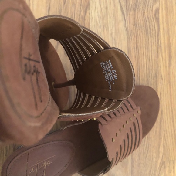 Latigo sandals brown with small wedge heel - Picture 7 of 7